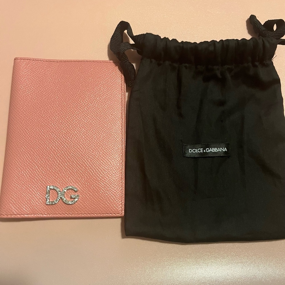 Dolce & Gabbana Pink Passport Holder NEW